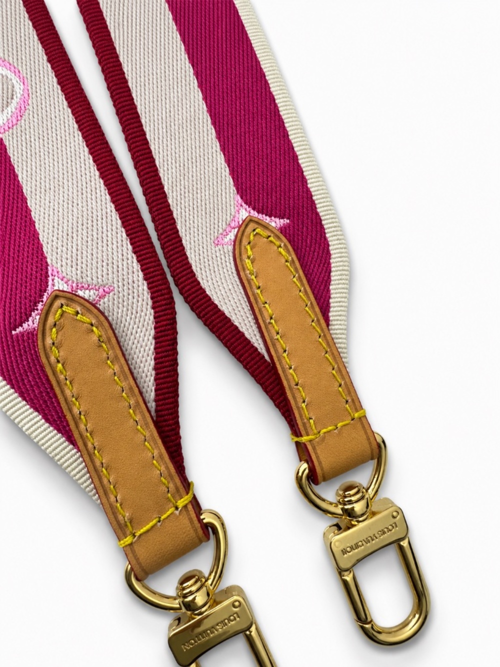 1355 NWT Louis Vuitton Bandoulière Jacquard Shoulder Strap – One Size – Fuchsia - Picture 12 of 15